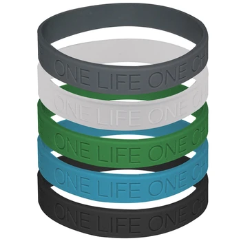

100pcs One life one chance motivational sport silicone rubber bracelet wristband free shipping by Epacket