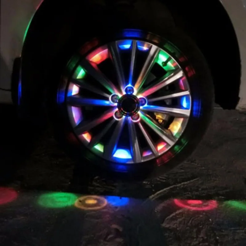 

JX-LCLYL 1pc 4 Modes 12 LED RGB Car Auto Solar Energy Flash Wheel Tire Light Lamp Decor