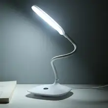Светодиодный настольный светильник с сенсорным выключателем и зарядкой от usb, Ночной светильник, настольная лампа с питанием, для учебы, складная Гибкая офисная настольная лампа