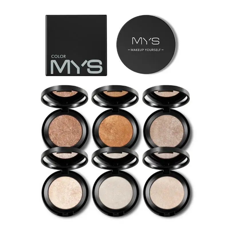 

MYS brand professional face makeup 6 color bronzer and highlighter palette powder make up glow kit highlighter contour palette40