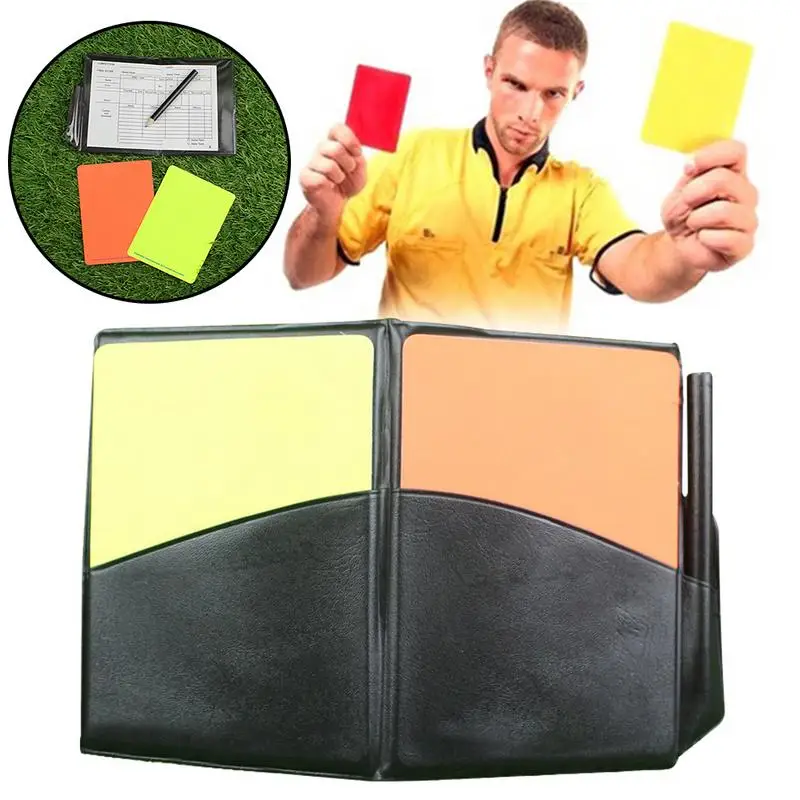 

Soccer Referee Red Yellow Card Pencil Sports Notebook Personalized Sport Match Soccer Sheet Set Note Notebook Fluorescent Card