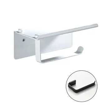 

Creative Toilet Paper Roll Holder With Large Space Shelf For All Mobile Phone, Wall Mounted Tissue Holder For Bathroom