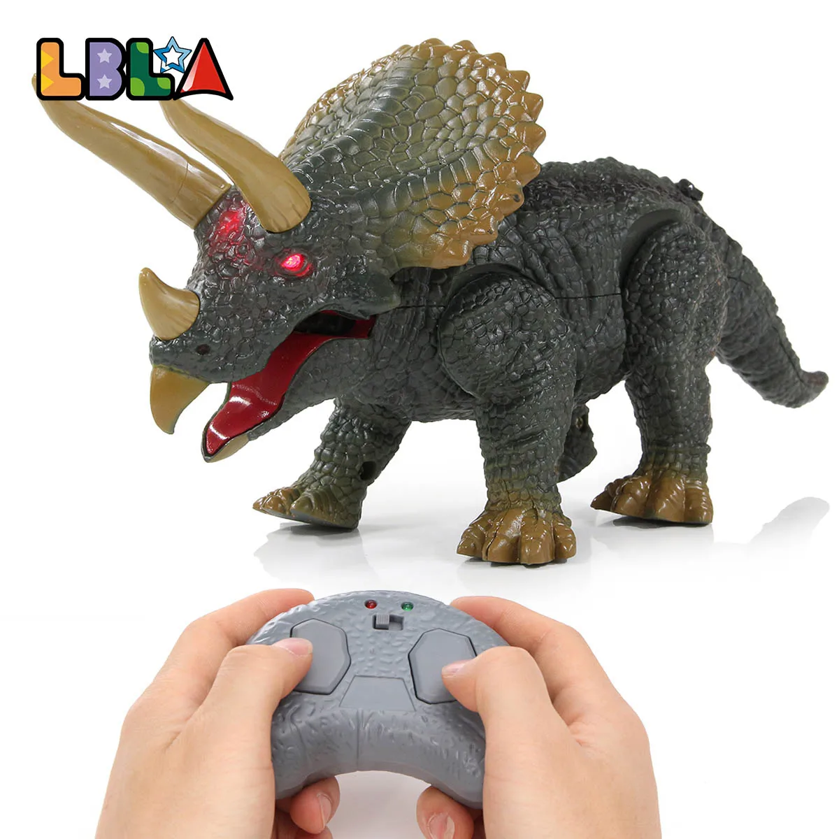 

Electronic Dinosaur Toy Infrared Remote Control Triceratops Model Toy Walking with RC Funny Sounding Toys For Kids Gifts