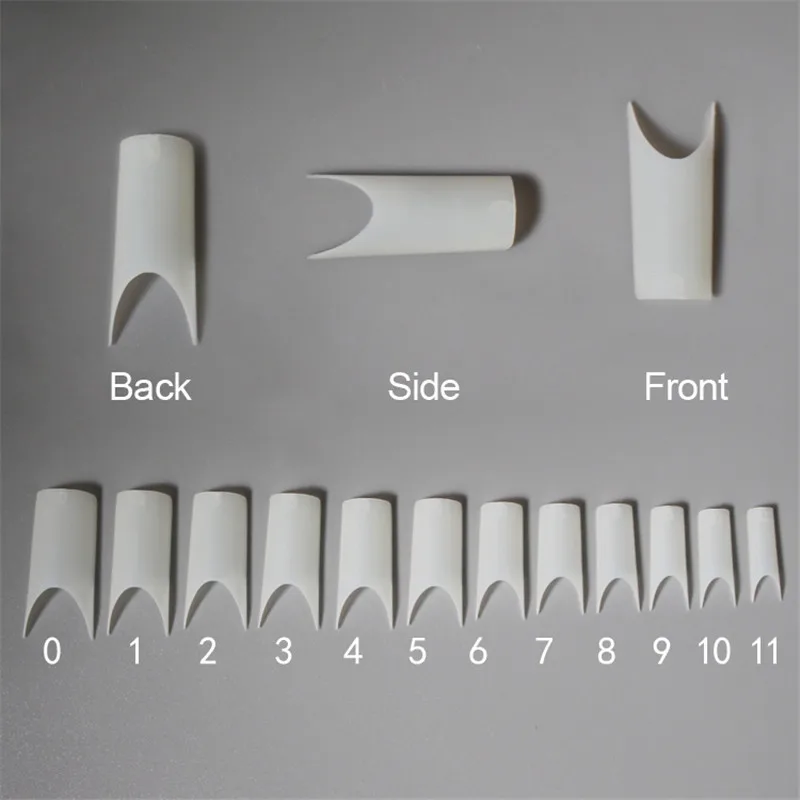 500 шт C изогнутые матовые накладные ногти натуральные белые французские акриловые ногтей полупокрытие ABS накладные ногти Unhas Nagel советы 10 размеров