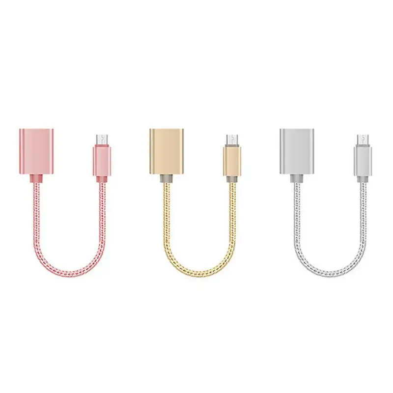 

Nylon Adapter Android 5P Adapter Cable OTG To USB Data Cable Connection Box U Disk Reader Adapter Easy To Carry