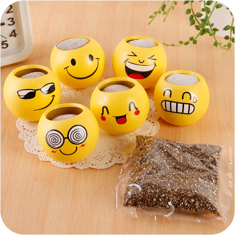 Новый креативный мини QQ Экспрессия горшечная Трава Кукла Настольный горшок