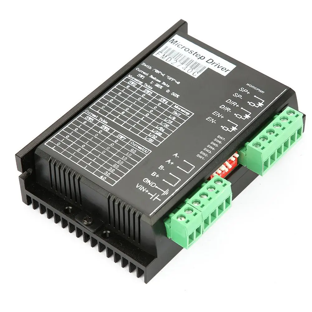 

FMD2740C CNC 2 Phase Stepper Motor Driver 50VDC 4A 128 Microstep DC Motor Driver Controller