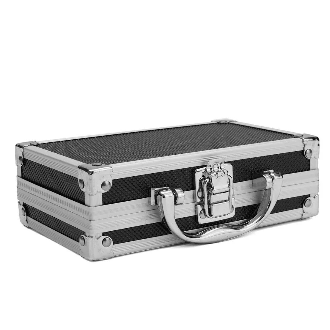 

Aluminium Alloy Tool Box Handle Instrument Storage Case Travel Luggage Organizer Suitcase with Sponge Lining