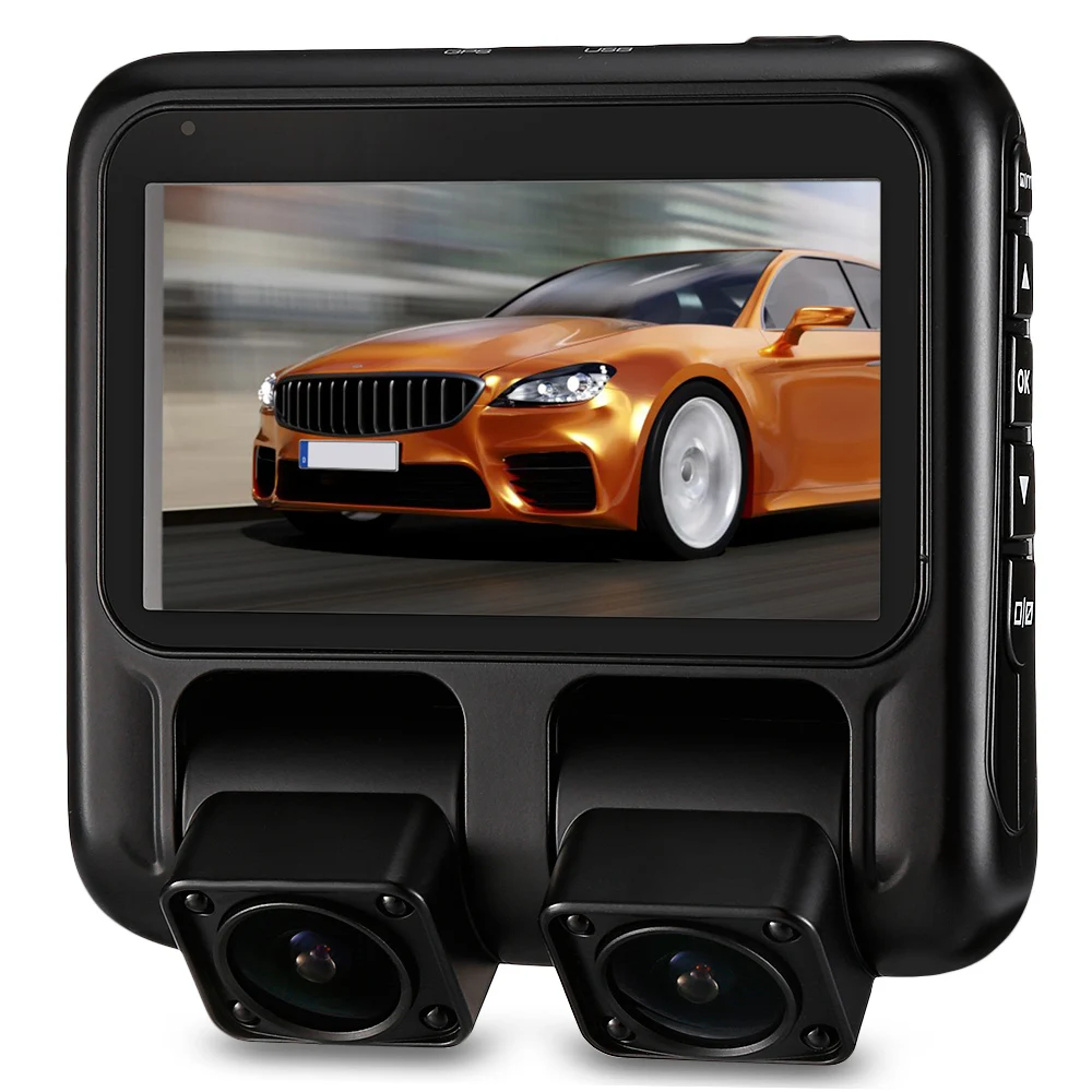 

Zeepin X100 3 Inch Dual Cameras Car Dash Cam 150 Degree FHD 1080P Driving Recorder DVR Support GPS Loop Record WDR G-Sensor