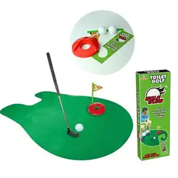 Мини туалет гольф набор с шариками родитель-ребенок игры толкатель флаг и флагшток Pad отдыха и спорта игрушка
