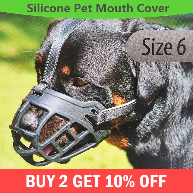 Silicone Pet Prevent Biting Barking Dog Muzzle Adjustable Prevention