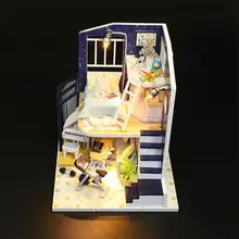 Миниатюрный Кукольный домик строительный дом ручной работы кукольный дом аксессуары развивающие игрушки DIY куклы для кукольного домика модель