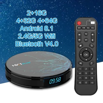 

Hk1 Plus Smart TV Box Android 8.1 S905X2 Quad-core DDR4 4gb 64gb 2.4g/5g Dual Wifi USB3.0 Blutooth 4.0 4K H.265 TV Set Top Box