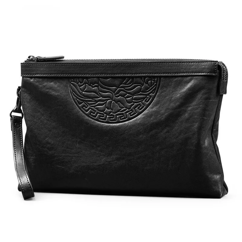 

New Pattern Genuine Leather Wallet Men Wallets Business Clutch Bag Large Capacity Men's Hand Bag Money Bags Porte Monnaie Homme
