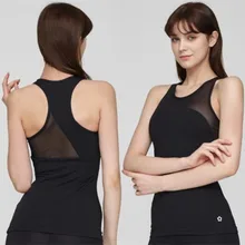 Activewear бег тренировок одежда майка для занятий йогой Топы стрейч пикантные сетчатые спортивная сумка рубашки без рукавов спортивный топ