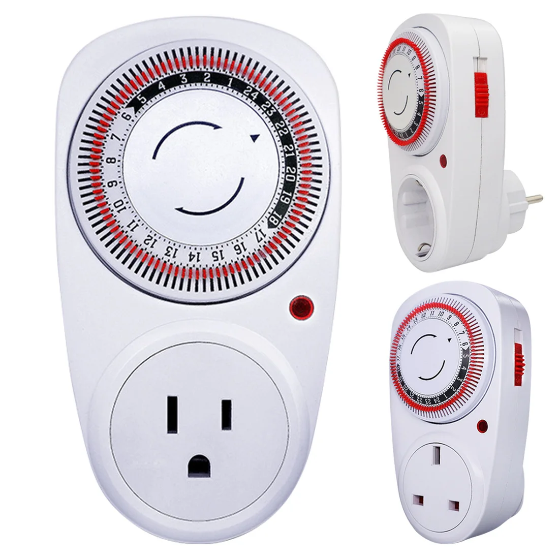 

230V Programmable Mechanical Electrical Program Timer Power SwitchEnergy Saver 24 Hour EU /US /UK Plug