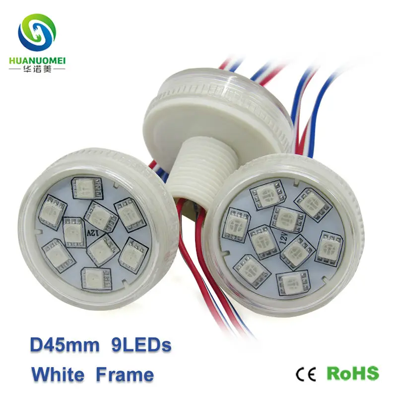 

hot 5050 addressable rgb pixel UCS1903 9LEDs 45mm smd led module light full color digital bulb lamp amusement park ride lighting