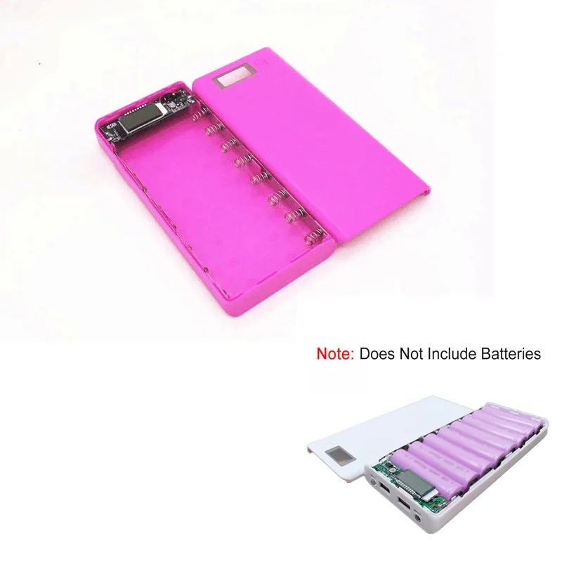 

Bakeey DIY 8 x 18650 2A 2 USB Ports LCD Display 20000mA Battery Case Power With LED Light Bank Box For iPhone X XS XR for Xiaomi