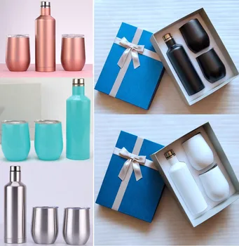 

24set fashion 500ml 17oz Wine Bottle 12oz Wine Tumbler Egg Cups Stainless Steel Vacuum flask Insulated Bottle Cups