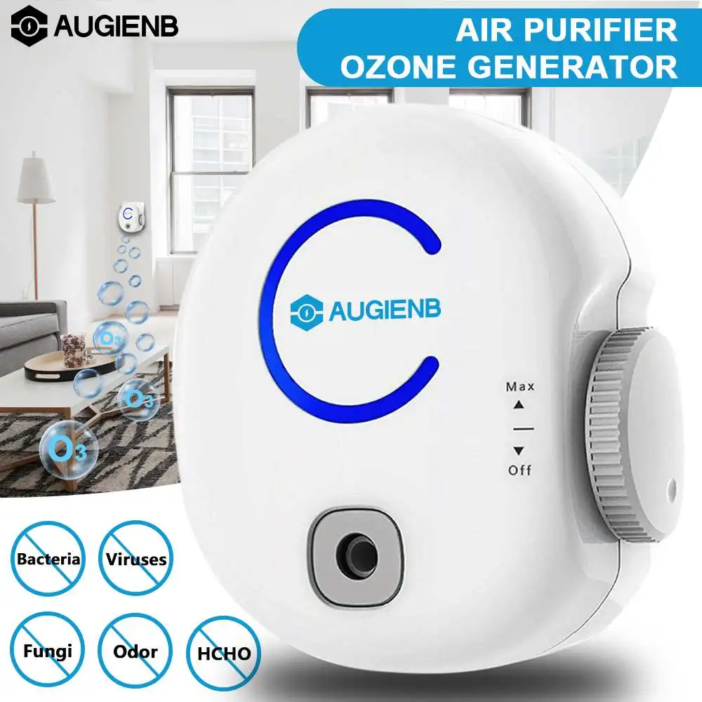 

Augienb Air Ozonizer Air Purifier Home Deodorizer Ozone Ionizer Generator Sterilization Germicidal Filter Disinfection CleanRoom