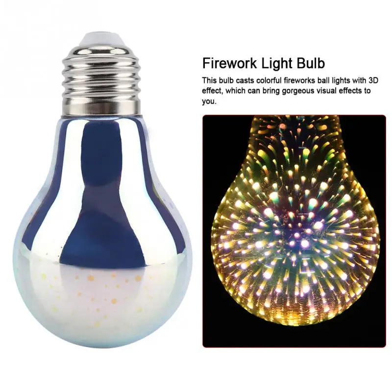 

LED E27 Bulb Light Colorful Firework Bulb Light Lamp LED Bulb for Christmas Festivals Decoration Colorful Light Bulb Hot Sale