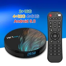 Smart Android 9,0 Tv Box Hk1 Max 4 Гб 64 Гб Rockchip Rk3328 4-ядерный 2,4 5,8g двойной Wifi USB3.0 1080 p 4 k Google Youtube телеприставка