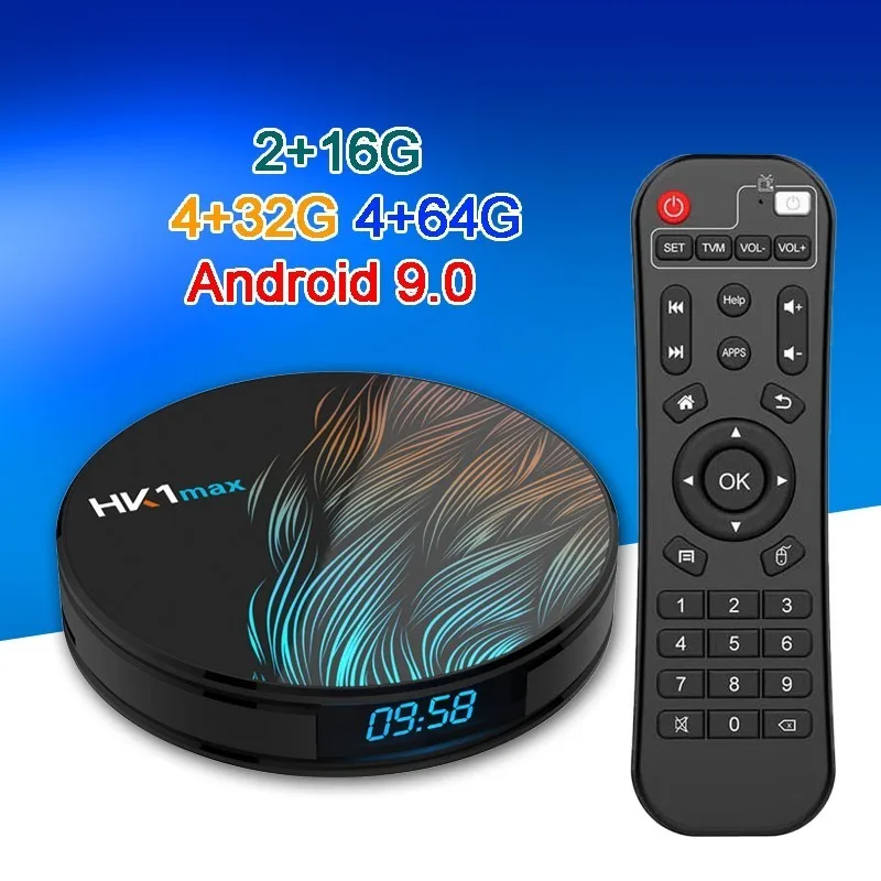 

Smart Android 9.0 Tv Box Hk1 Max 4gb 64gb Rockchip Rk3328 4-Core 2.4 5.8g Dual Wifi USB3.0 1080p 4k Google Youtube Set Top Box