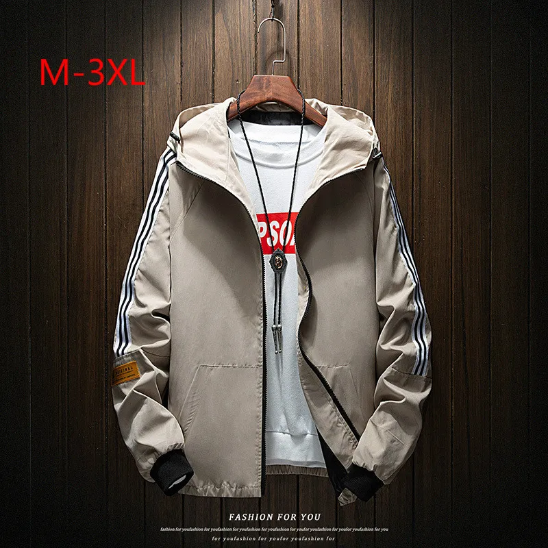 

Men Bomber Jacket Thin Slim Long Sleeve Fashion Jackets Hooded 2019 Windbreaker Zipper Outwear Army Brand Clothing M-3XL