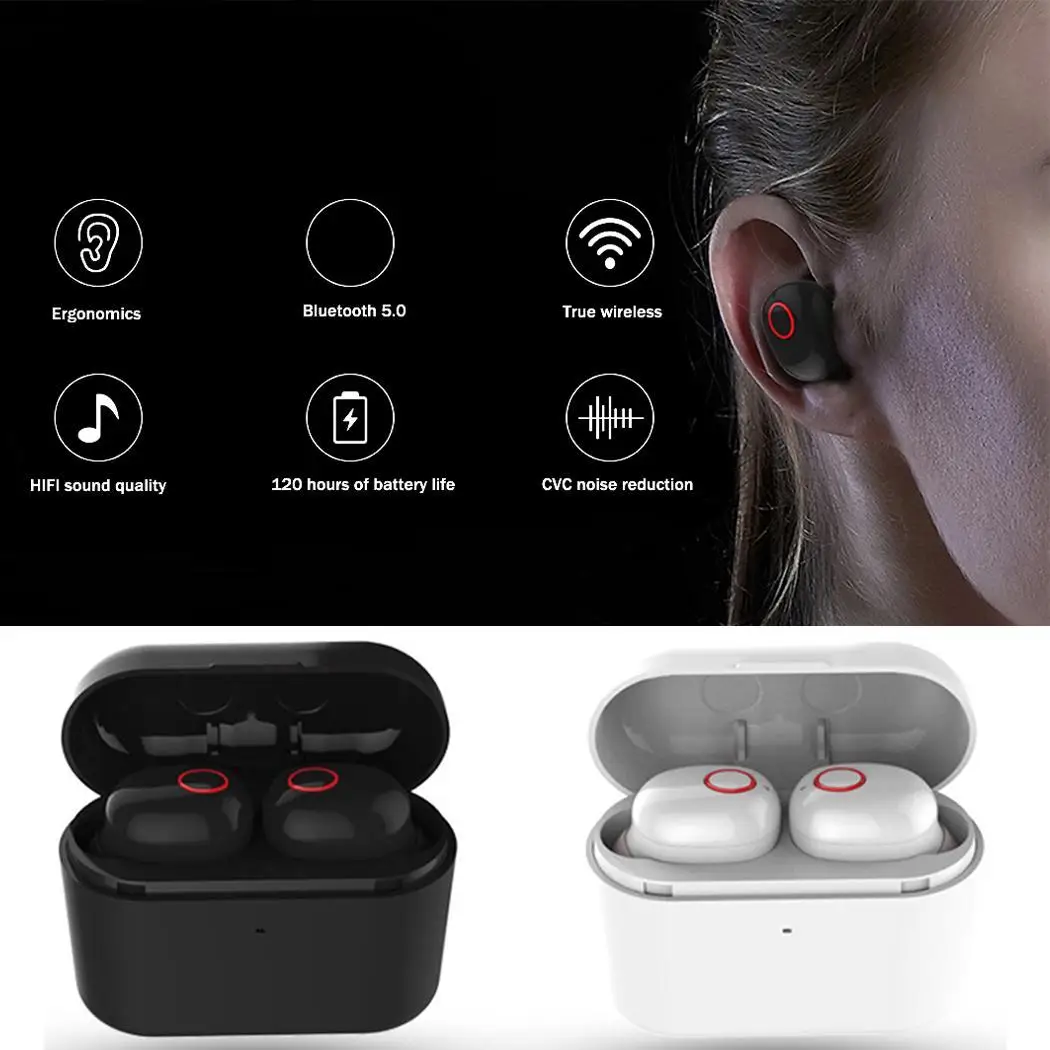 

T13 Bluetooth 5.0 Headset Mini Wireless Bluetooth5.0 Earphones Stereo 4.5H In-Ear 120H 4H Headphones