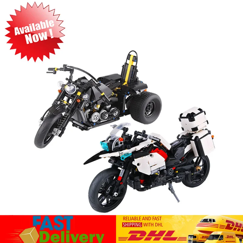 

New XINGBAO 03019 +03020 Genuine The Patrol Motorcycle Set Model Blocks Bricks toys for Children Christmas Birthday Gifts