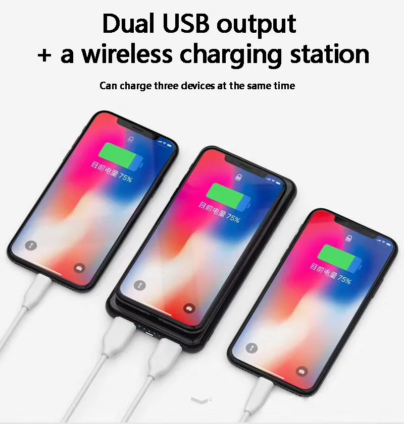 QI Wireless Charger Power Bank 20000mah mobile power 5V 2.1A 5W External Battery Powerbank for iphone X Samsung Xiaomi QI Wireless Charger Power Bank 20000mah mobile power 5V 2.1A 5W External Battery Powerbank for iphone X Samsung Xiaomi