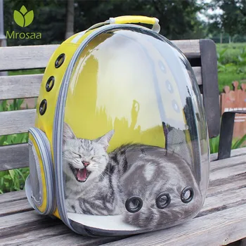 

Breathable Dog Cat Transparent Space Capsule Shoulder Bag Pet Outside Travel Portable Carry Backpack Cat Carrying Cage New