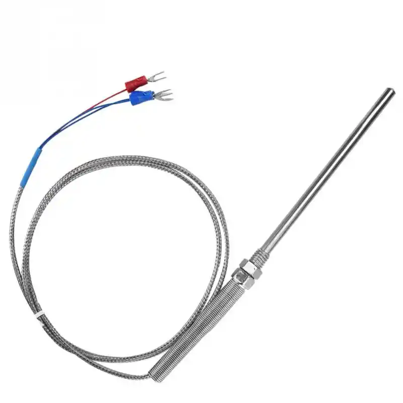 1M PT100 Temperature Sensor Probe 50mm Probe M8 Thread PT100 Platinum Resistor Thermocouple Temperature Sensor Wire 0-400℃ 1M//2M//3M//4M//5M