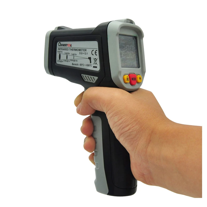 

MT6550 -50~550 Celsius Digital LCD Color Display Non Contact Infrared Laser Thermometer Temperature Tester