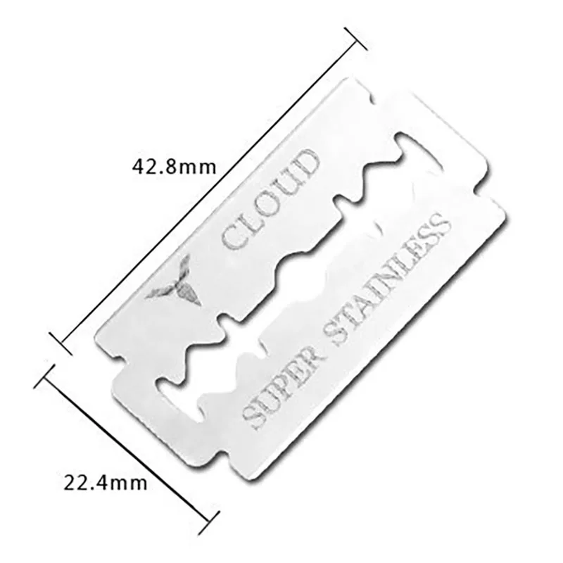 Шт. 10 шт. Нержавеющая сталь двойной край лезвия Детская безопасность бритвы Борода волос резка бритья острее филировочное лезвие картридж
