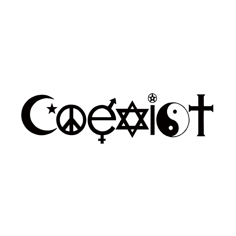 

Cool Graphics Coexist Decal For Car Truck Bumper Sticker Funny Peace Hippie Car Accessories Jdm