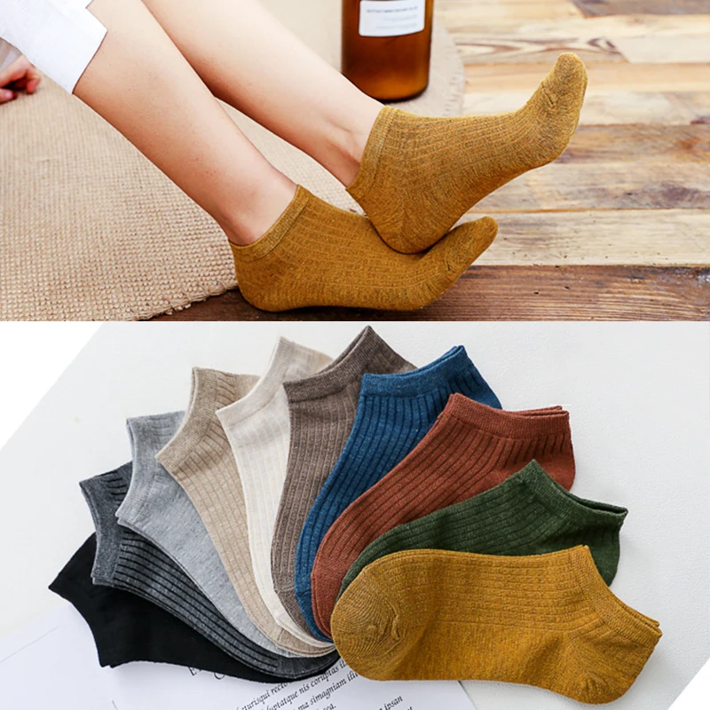 

Popular Invisible Girls Striped Ankle Socks Cotton Casual Women Anti-skid 2019 New Breathable 1Pair Hot Sale High Quality
