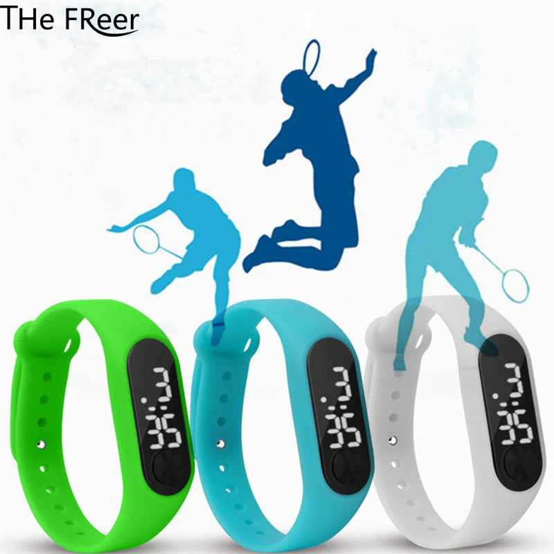 

NEW Sport Watch for Kids Casual Digital Clock LED Electronic Bracelet Silicone Strap Boys and Girls White LED Watches