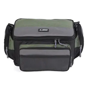 

New Bi-Color Square Waterproof Fishing Bag Large Capacity Multifunctional Lure Fishing Tackle Pack Outdoor Shoulder Bag