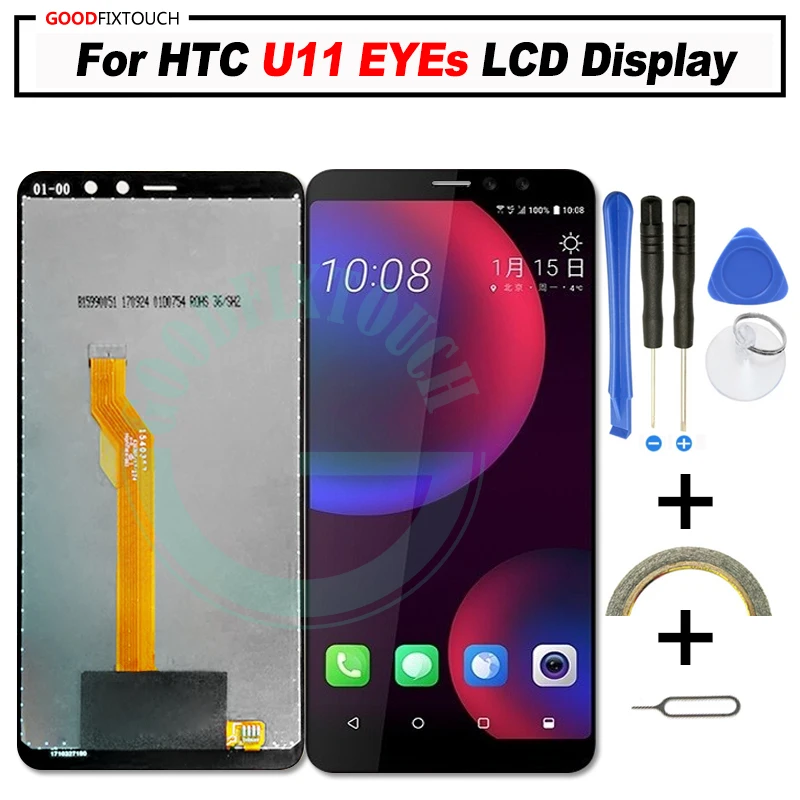6 0 &quotдля HTC U11 глаза ЖК-дисплей Дисплей кодирующий преобразователь сенсорного