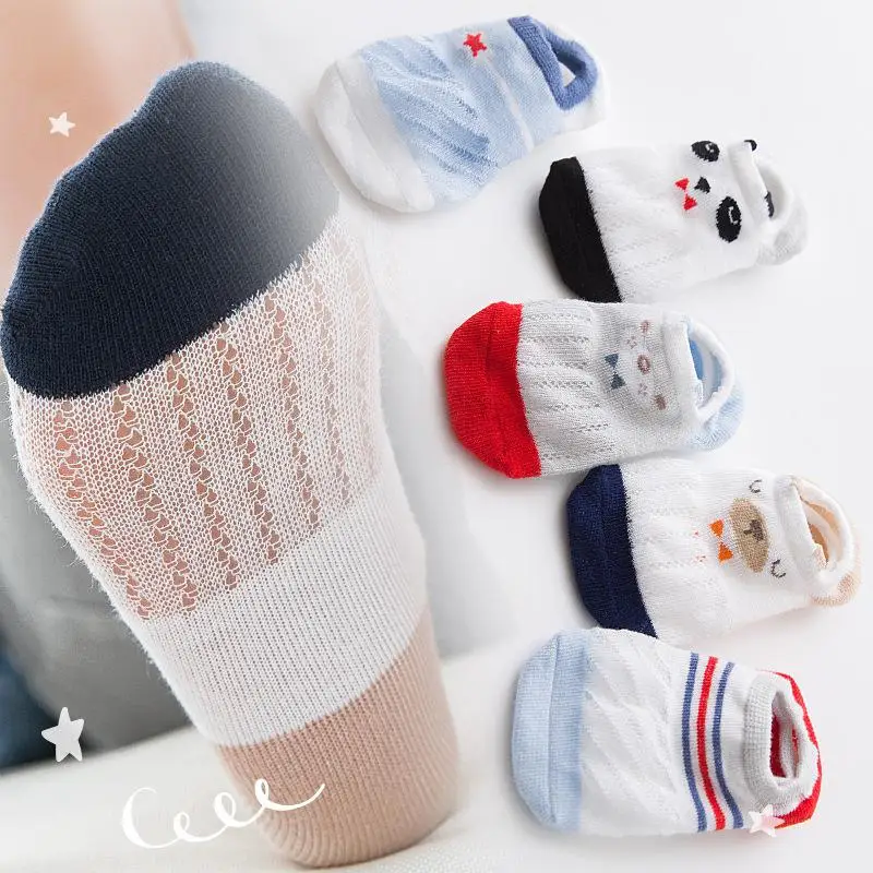 

5Pairs Kids Baby Sprinting Summer Breathable Mesh Ankle Socks