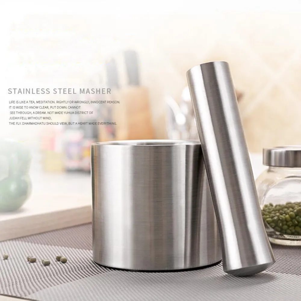 Stainless Steel Garlic Stone Sputum Masher Grinder Large Garlic Press