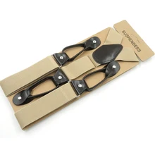 Взрывные модели 6-клип Кнопка Повседневное Для мужчин жгут высокого качества штаны для взрослых с эластичностью кнопки моды Повседневное