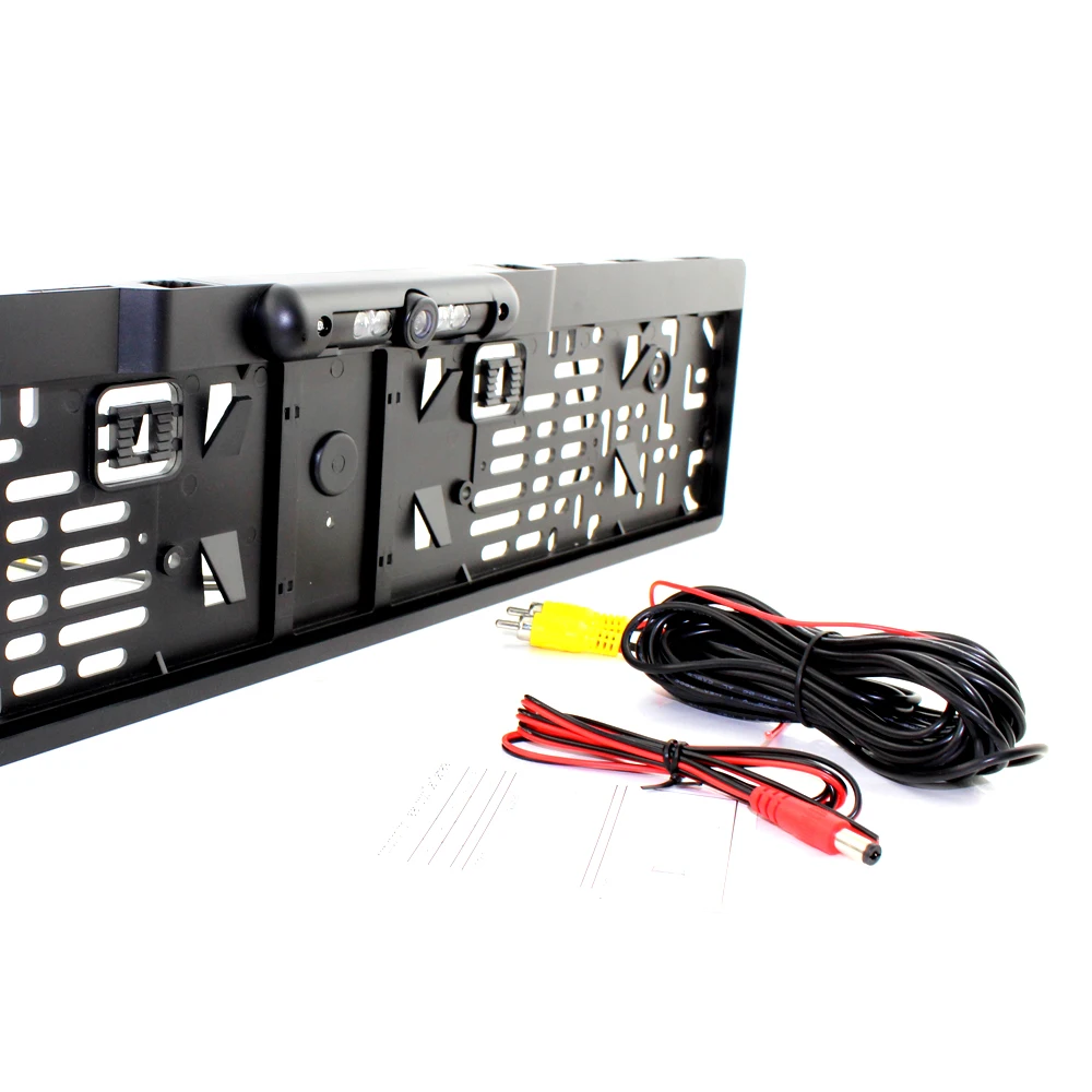 

Rear View Car Camera CCD HD Universal European Reversing Lens License Plate Frames Infrared Night Vision with 4 IR Lights