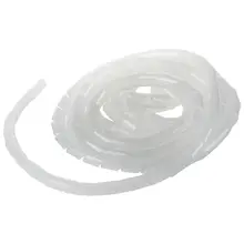 Cable protection for electrical wires, diameter 16 mm, spiral wound hose, 5 m, white