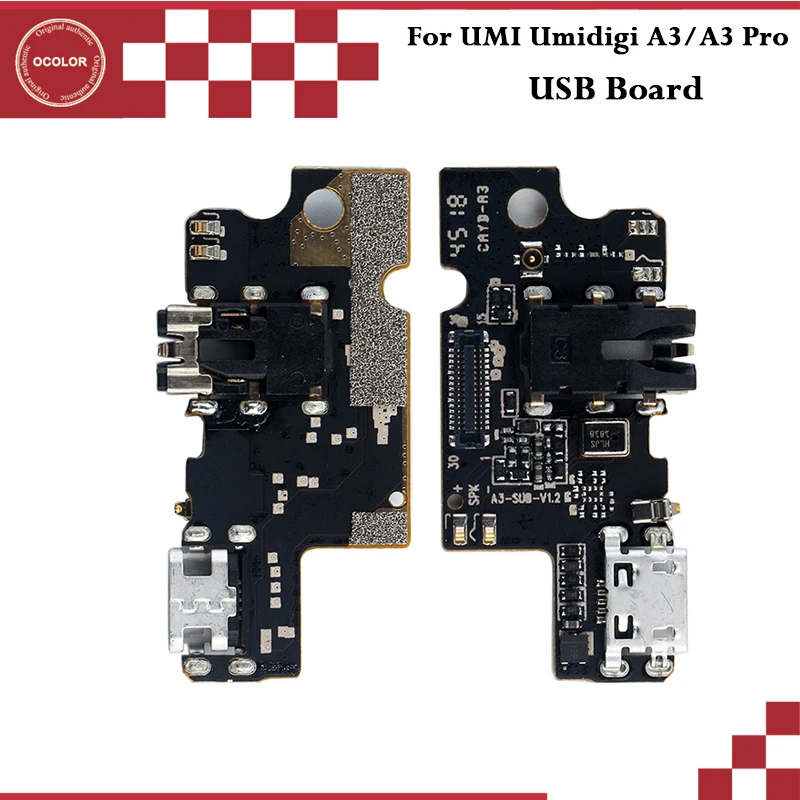 Ocolor для UMI Umidigi A3 Pro USB разъем плата зарядки в сборе ремонт A3S аксессуары POWER 3 |