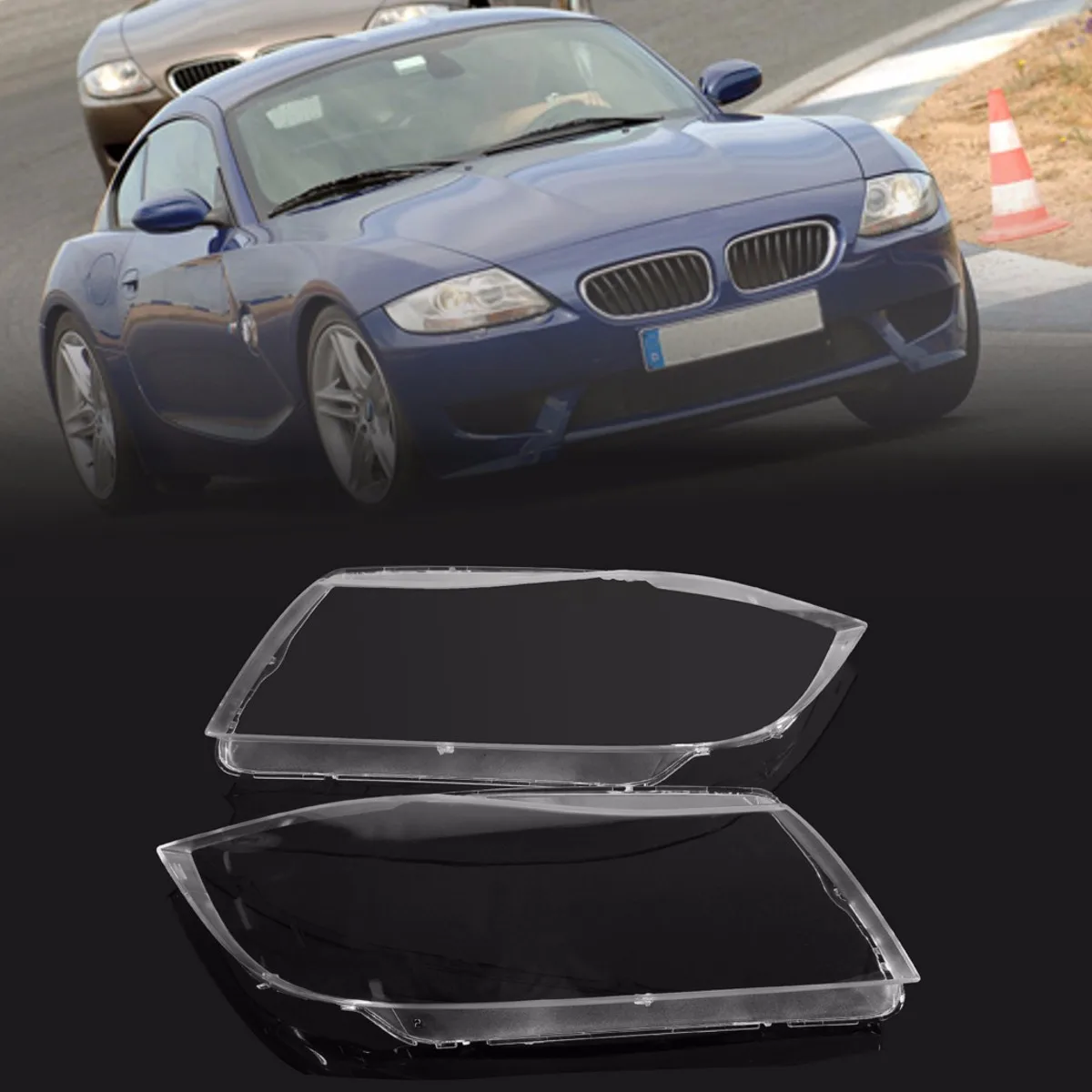 

Pair Front Headlight Plastic Clear Lens Cover For BMW E90/E91 2004 2005 2006 2007 Polycarbonate Left & Right Headlamp Shell