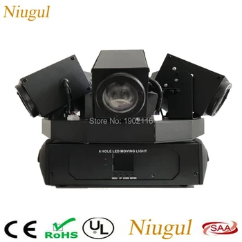 

6 Head 6X10W Beam LED Moving Head Light Lotus Effect 100W DMX Beam Wash Stage Lighting For DJ Disco Stage Equipment Strobe Light