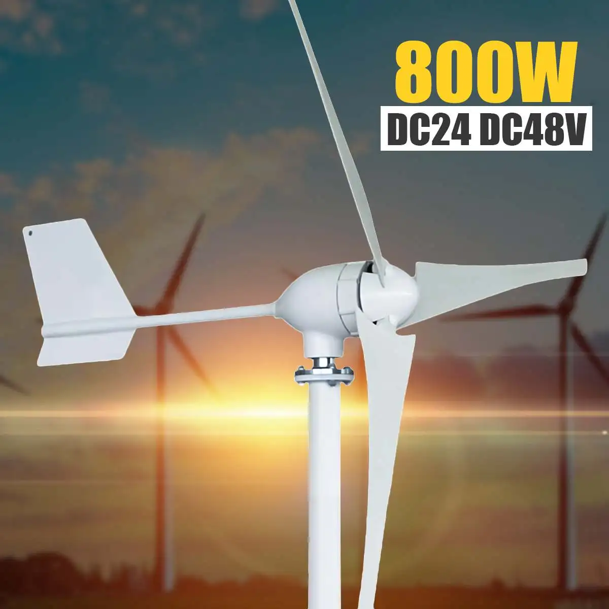 

Max 800W 24/48V Wind T urbine Generator M3 Type 3/5 Blades Small horizontal power supply energy for Home Hybrid Residential