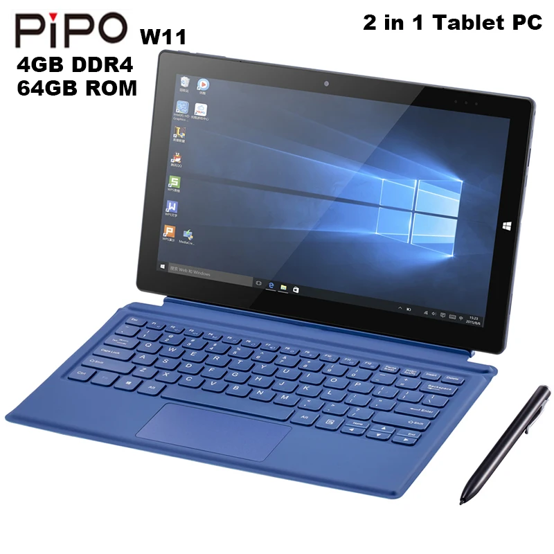 Pipo W11 2 в 1 Tablet PC 11,6 дюйма Windows 10 Intel Близнецы озеро N4100 4 ядра 1,1 GHz 4 GB Оперативная память 64 Гб Встроенная память HDMI Bluetooth